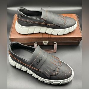 GIOVANNI CONTI Wingtip Leather Loafers